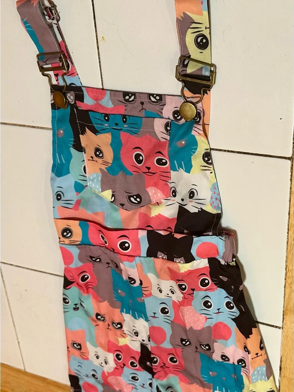 Purr-fectly Cute! The Cat’s Meow Toddler Cartoon Print Romper Jumpsuit